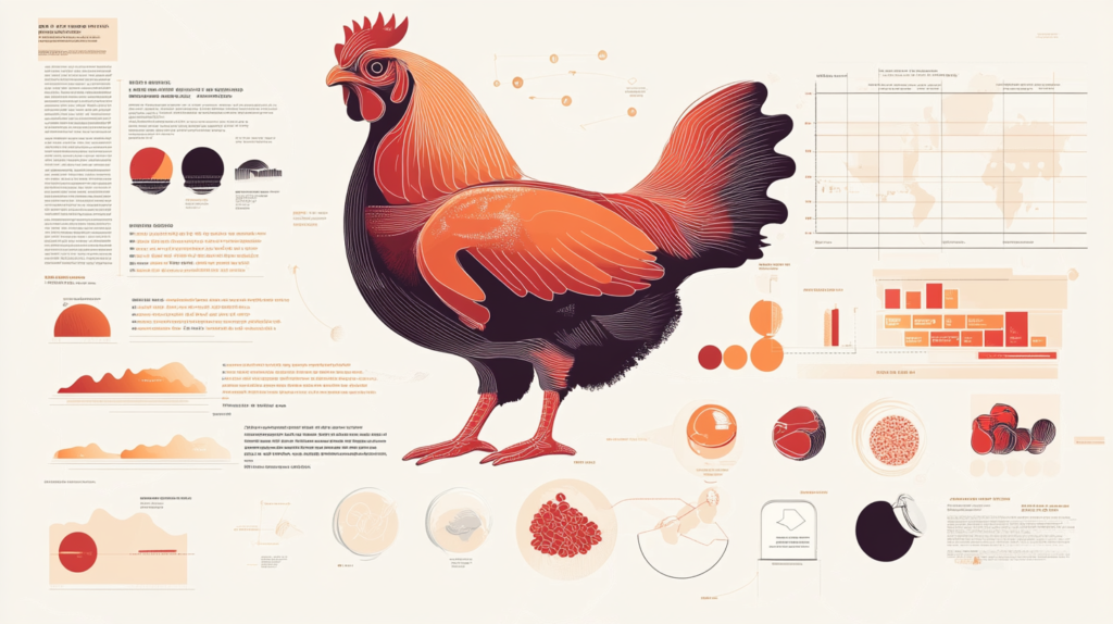 A breakdown chart of chicken’s nutritional values.