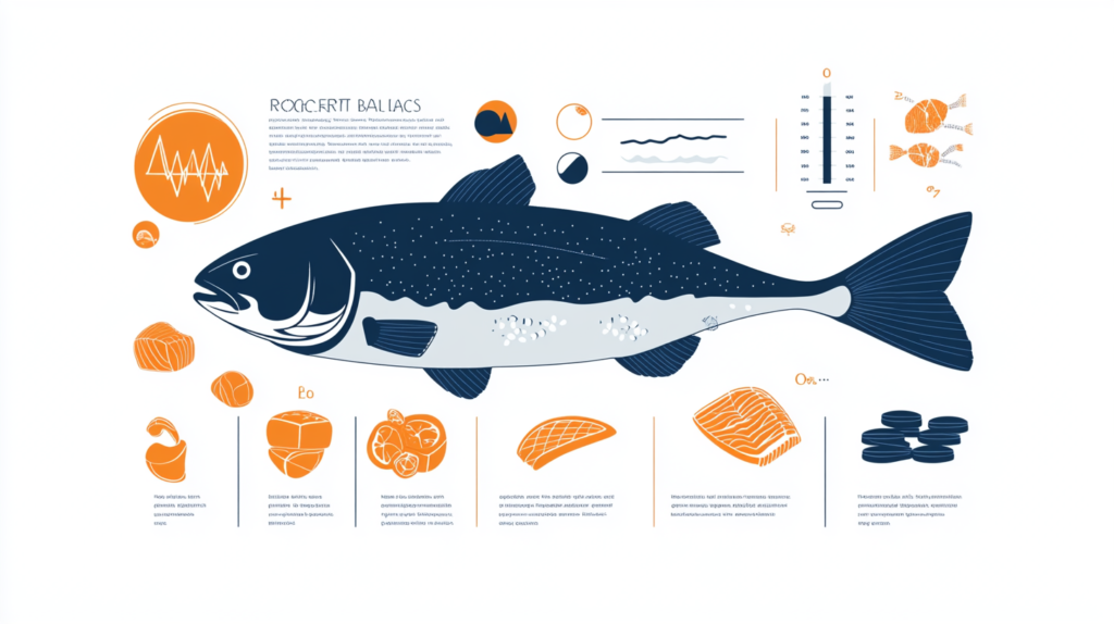 Nutritional infographic of rockfish benefits.