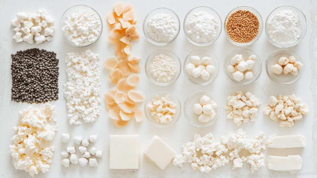 Nutritional chart of cottage cheese.