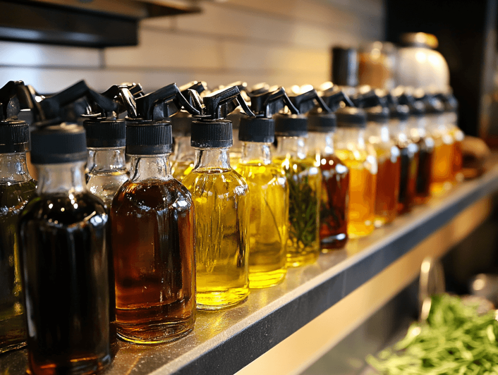 Different types of oils for Blackstone griddles.