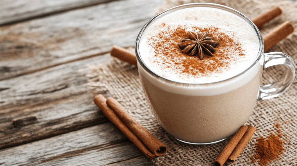 A cortisol cocktail with turmeric and cinnamon for stress relief.