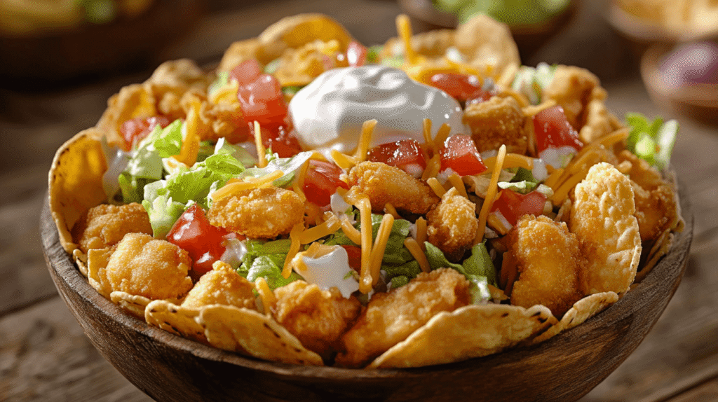 Mehdibtkl A Close Up Of A Golden Crispy Taco Bowl Filled With E969fdba Ee3f 4747 Ae05 8e94d74cf3c2 0