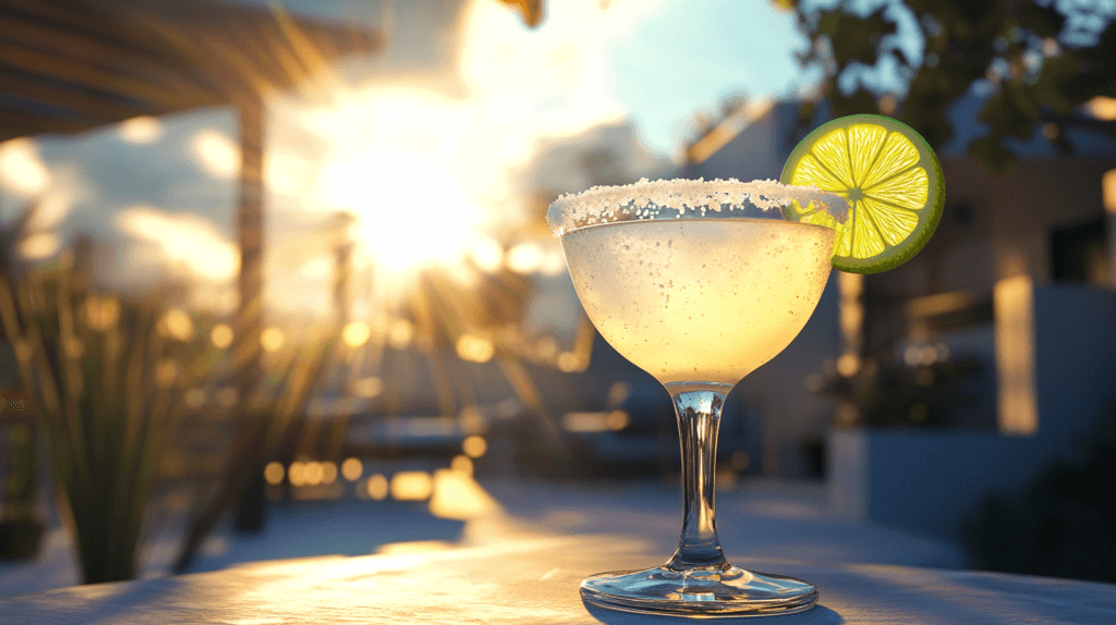 Classic margarita with a salted rim.