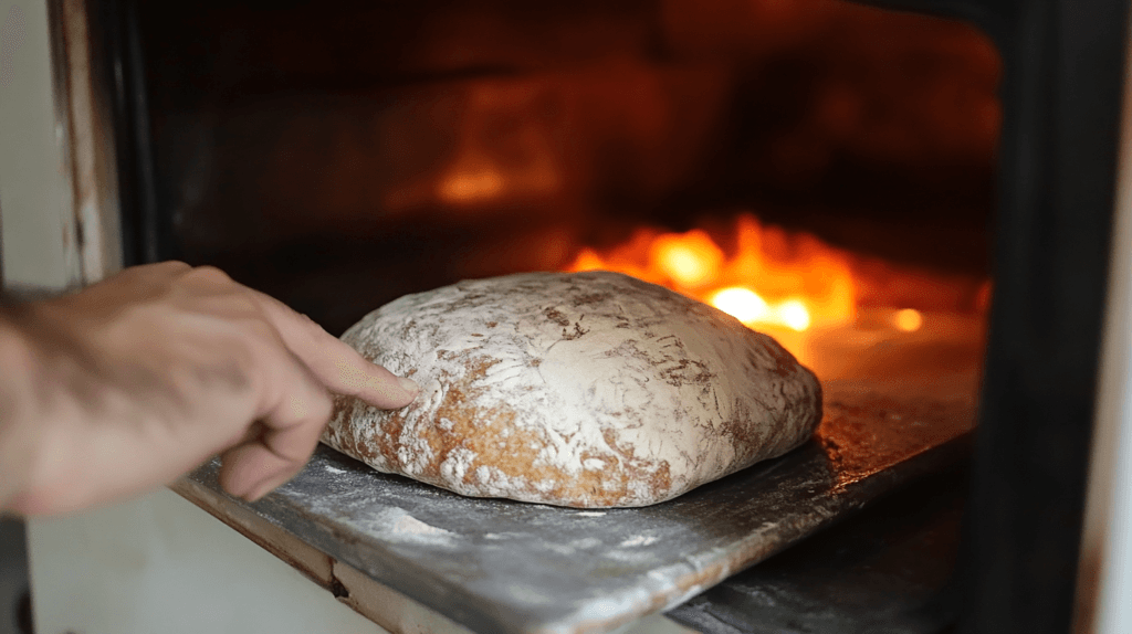 Using a pizza stone for baking sourdough.