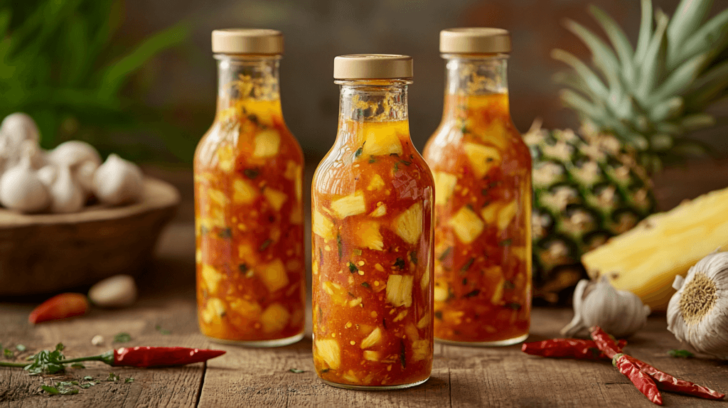 Homemade Puerto Rican pique hot sauce.