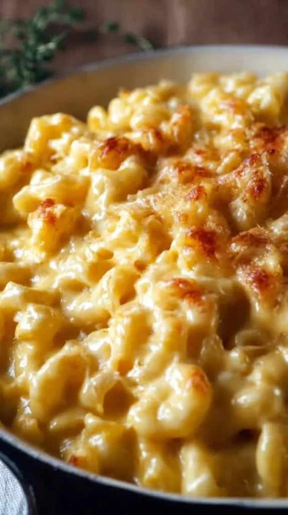Creamy 5 ingredient mac and cheese dish served in a bowl