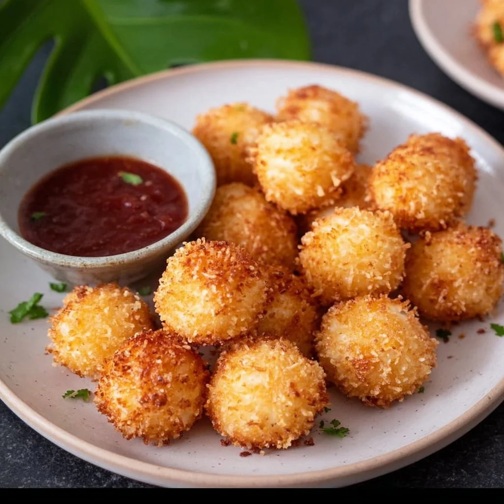 Delicious Air Fryer Cheese Balls served on a platter