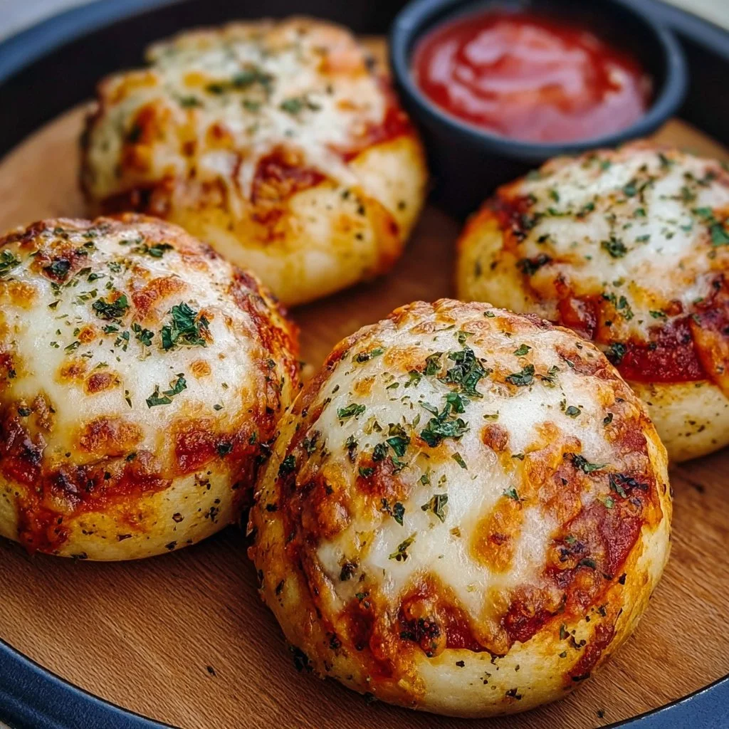 Delicious easy air fryer pizza bombs ready to enjoy