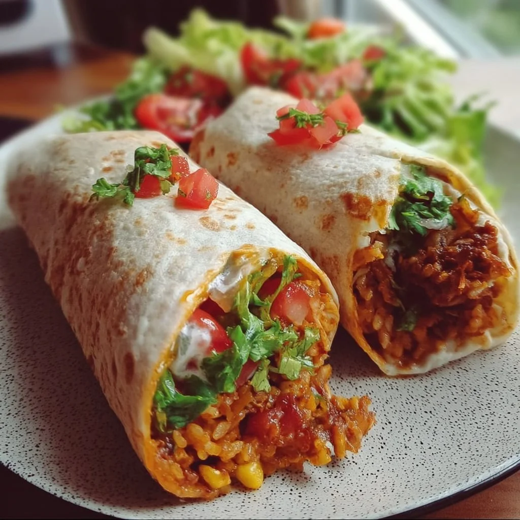 10-minute vegan burrito wraps filled with fresh vegetables and beans