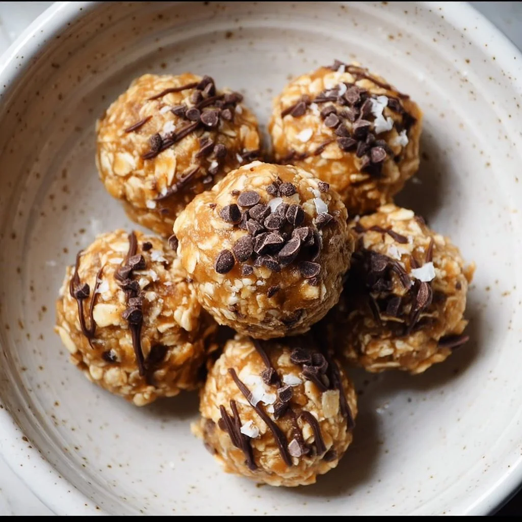 3 Ingredient Peanut Butter Oatmeal Balls ready to enjoy as a healthy snack