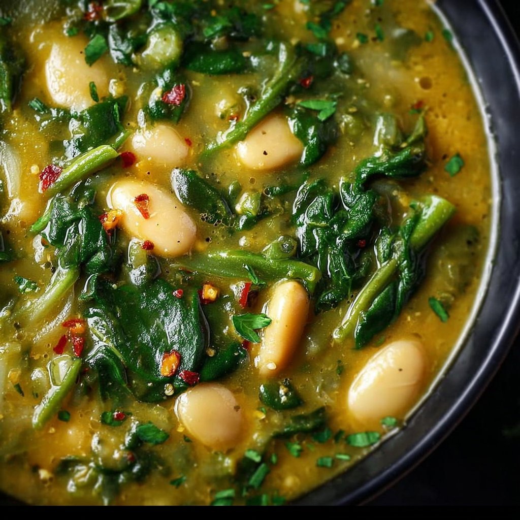 Spinach, lentil and butter bean soup - this easy vegan soup is healthy, hearty and nutritious. It is high …