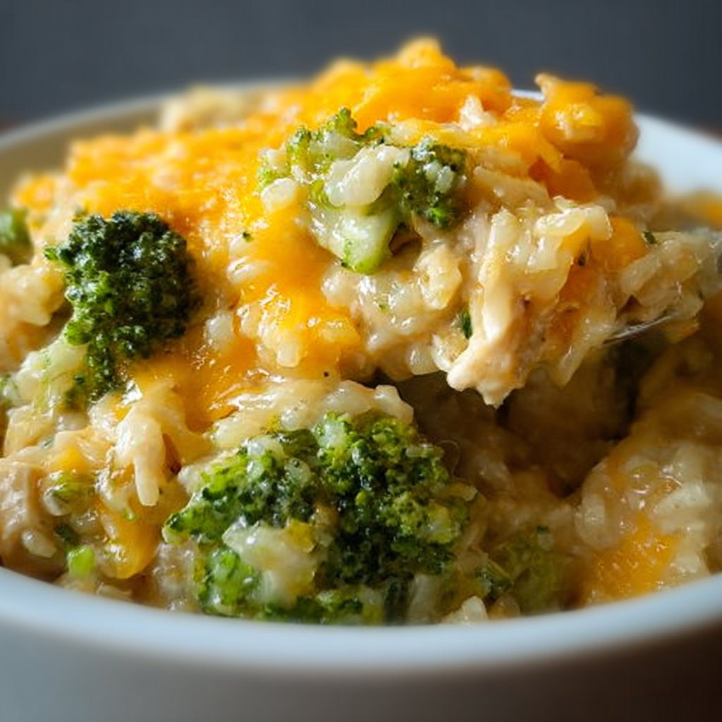 Easy Crockpot Cheesy Chicken Broccoli Rice