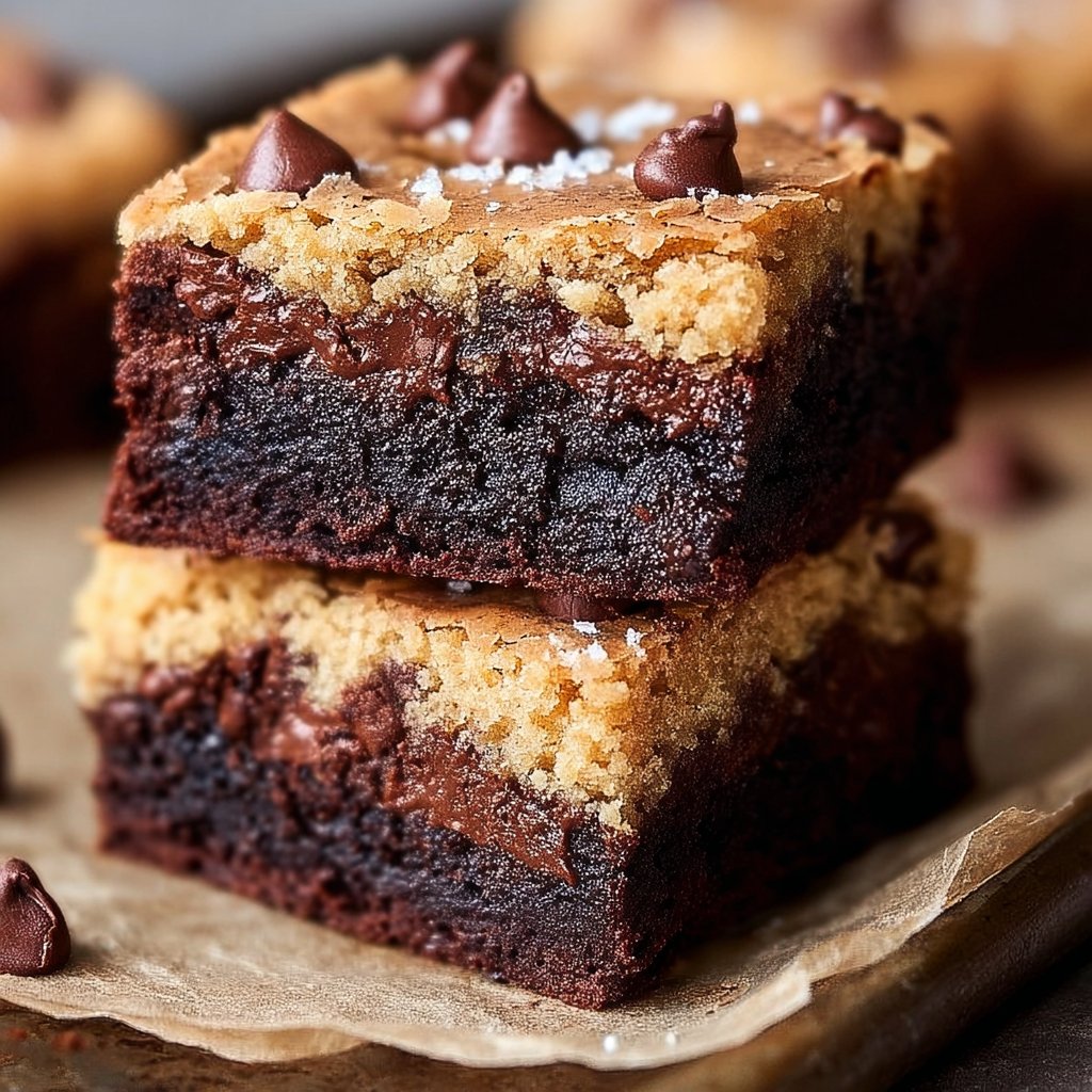 Double Layer Vegan Brookies - Alrightwithme