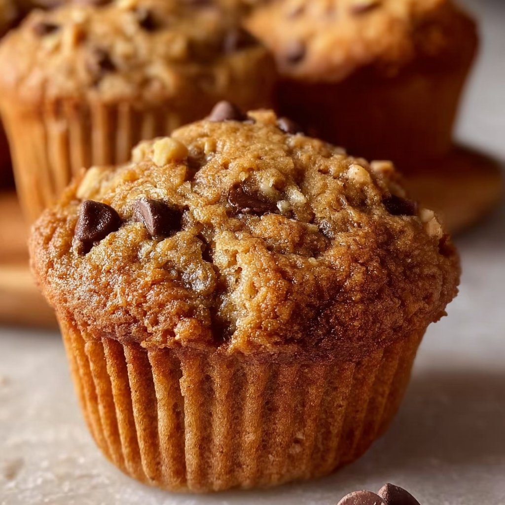Healthy Peanut Butter Banana Muffins