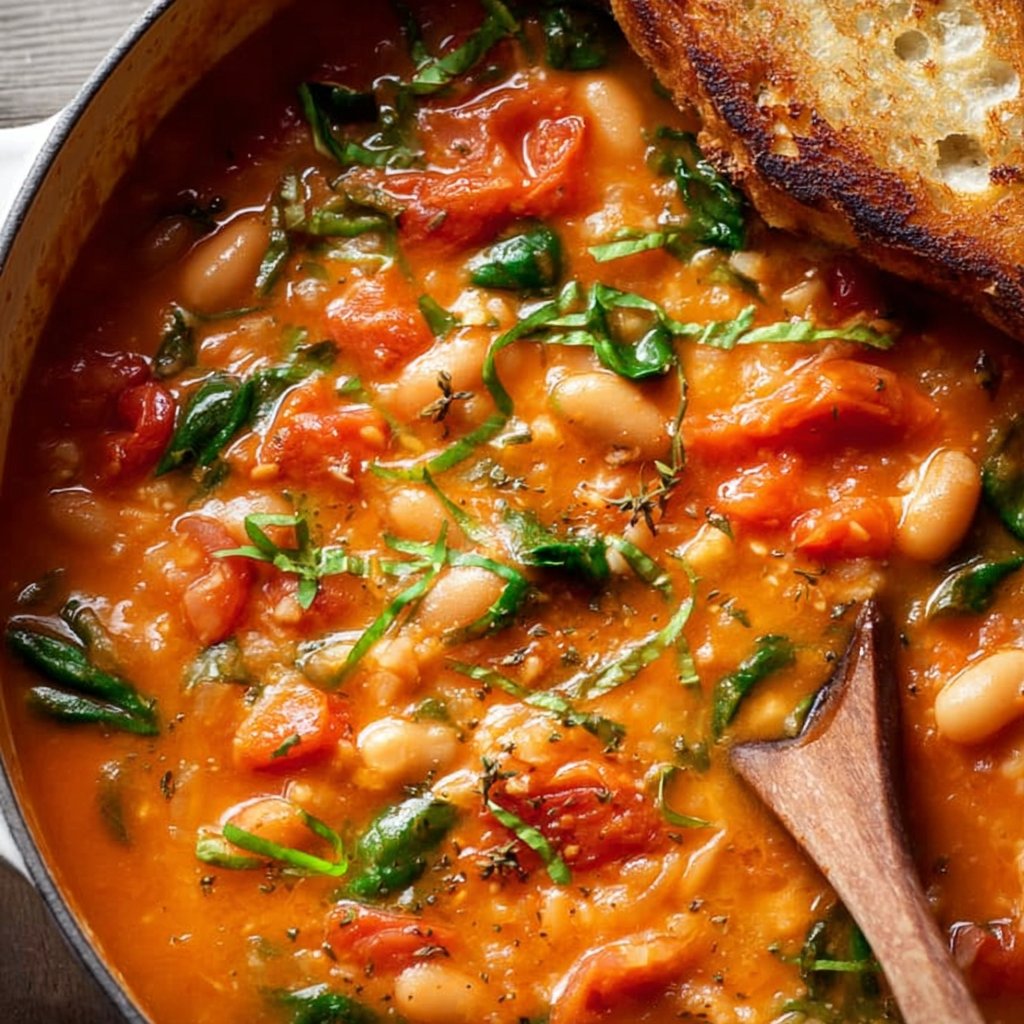 Creamy Vegan Tomato White Bean Stew