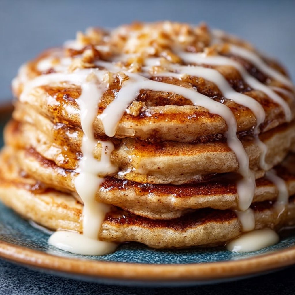 Vegan Cinnamon Roll Pancakes