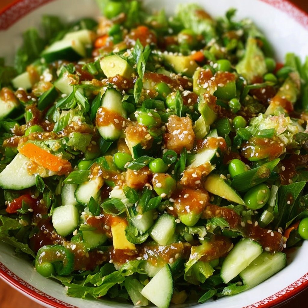 Salad with Asian Dressing (High Protein)