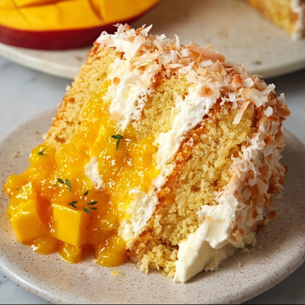 Vegan Mango Coconut Cake