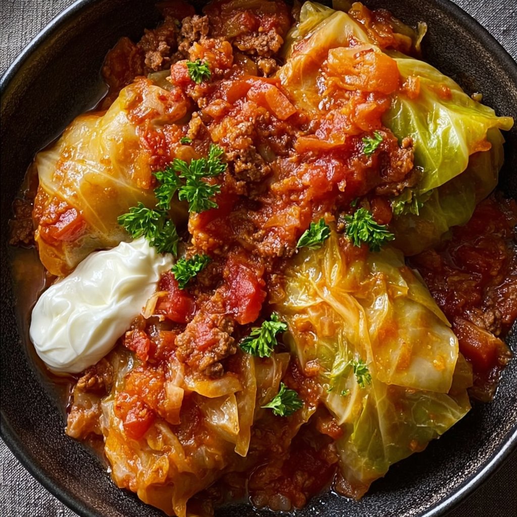Slow Cooker Unstuffed Cabbage Rolls