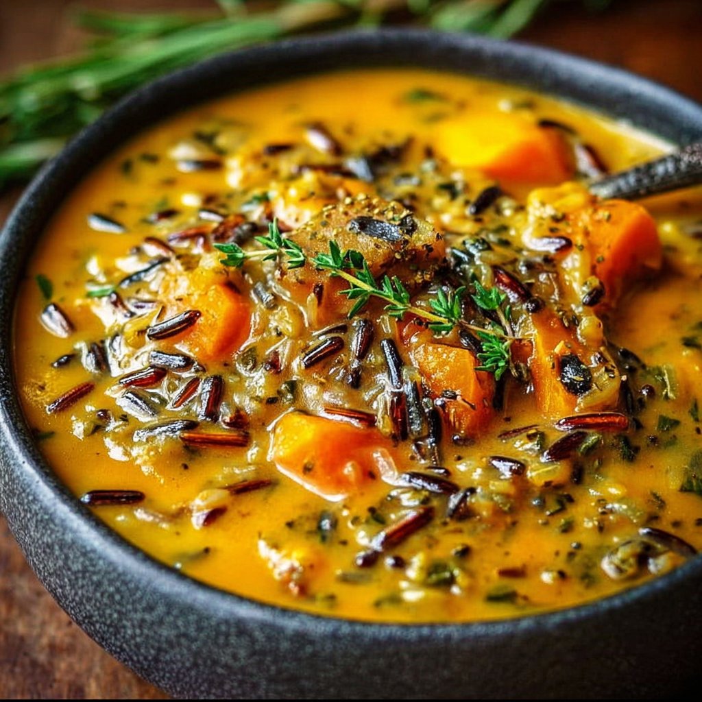 Vegan Pumpkin Wild Rice Soup