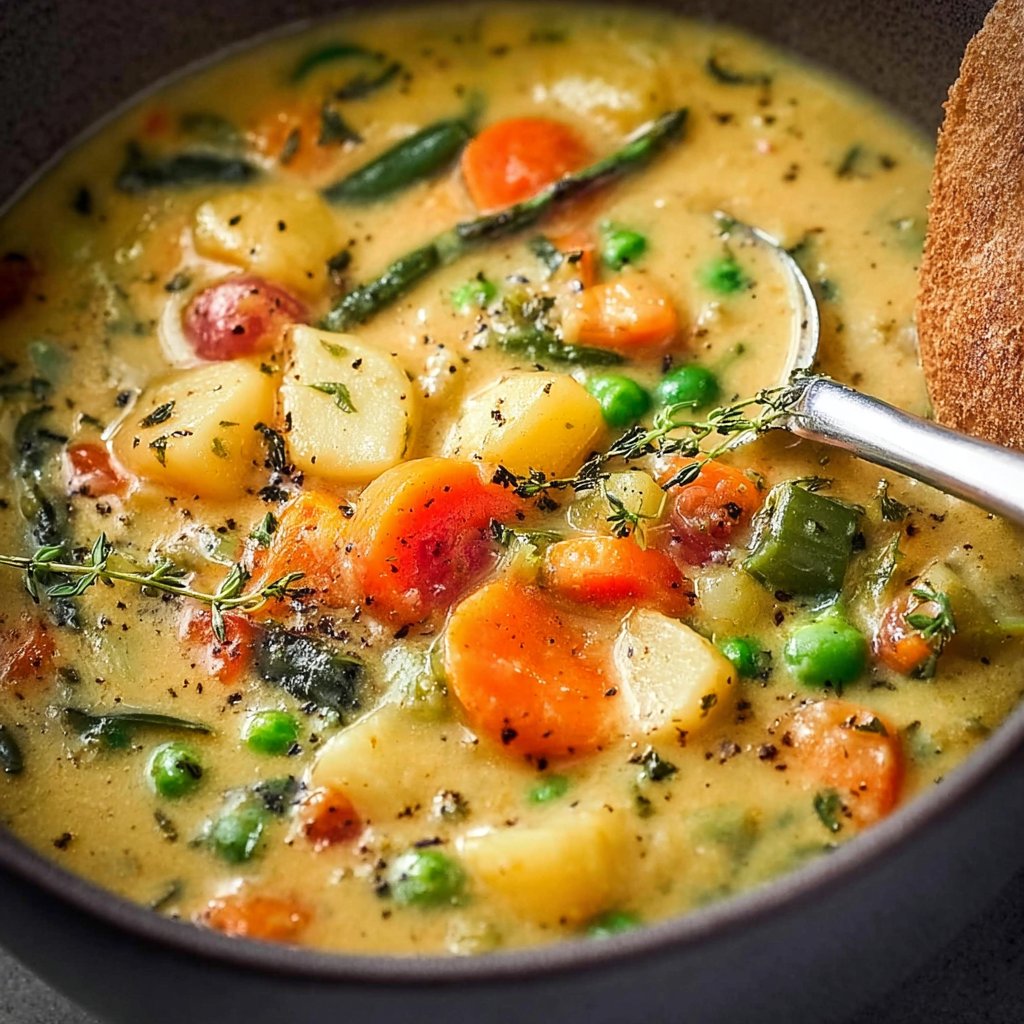 Comforting One-Pot Creamy Vegetable Soup