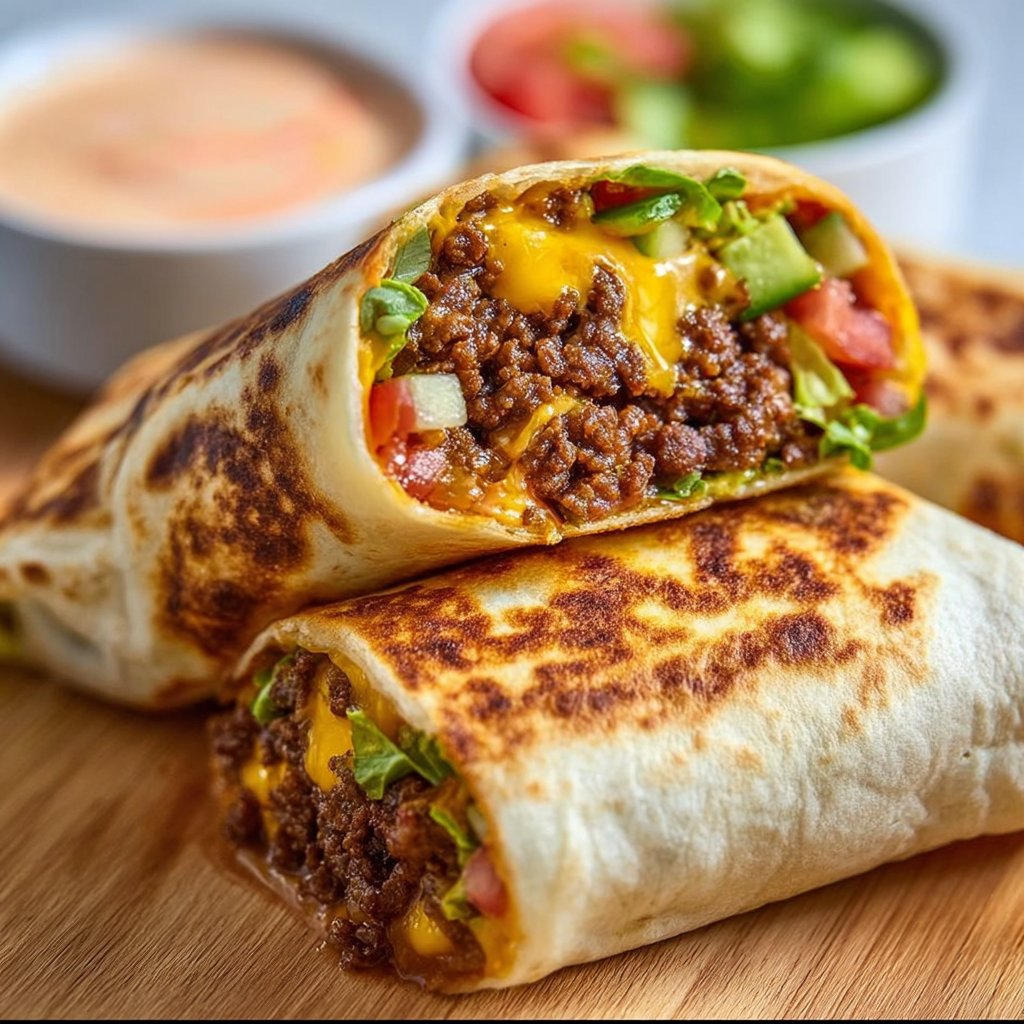 Vegan Cheeseburger Wraps