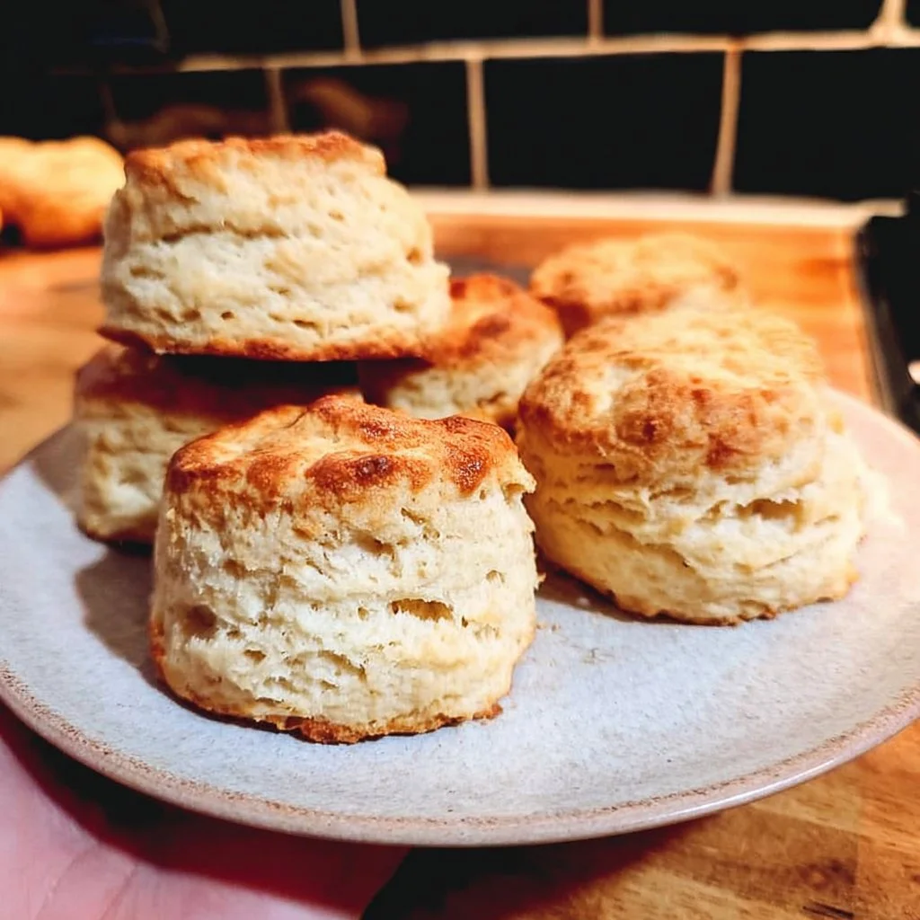 Delicious gluten free biscuits on a wooden platter