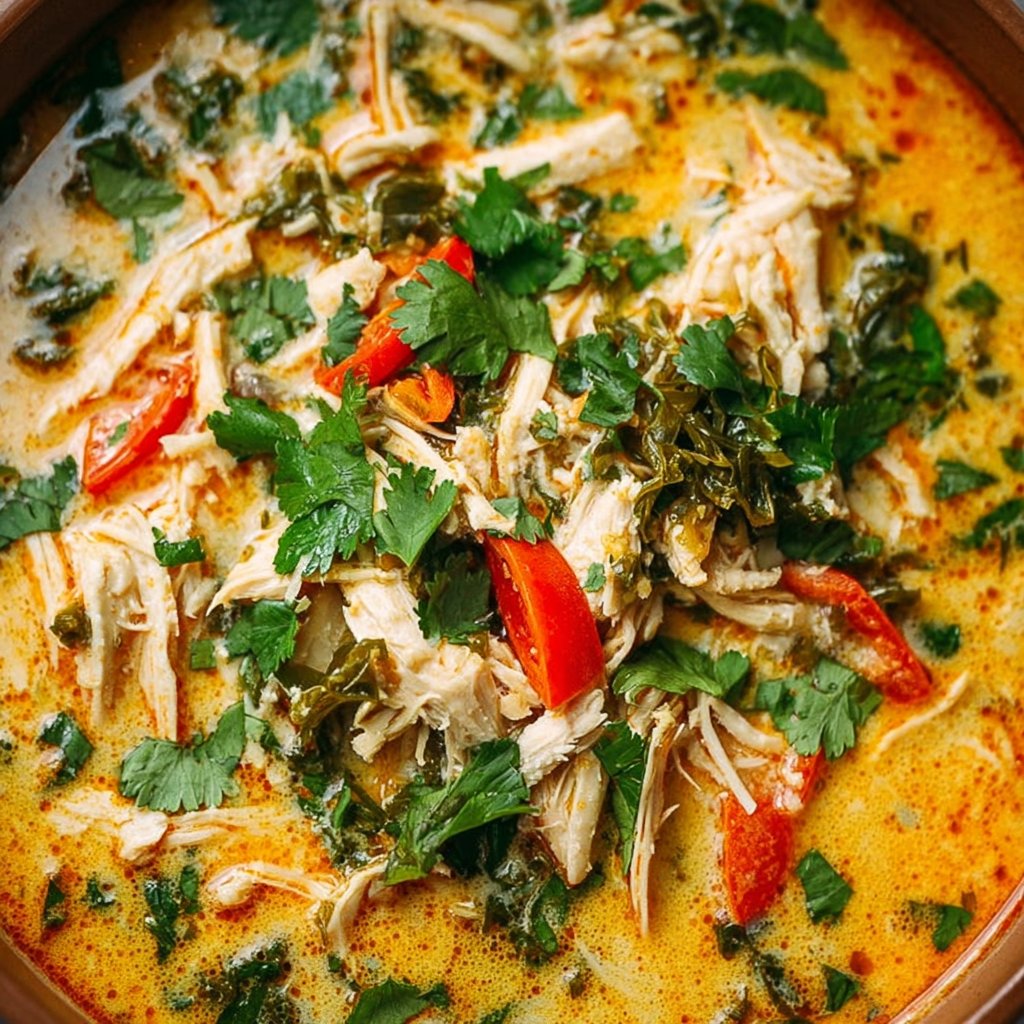 Crockpot Thai Coconut Chicken Soup