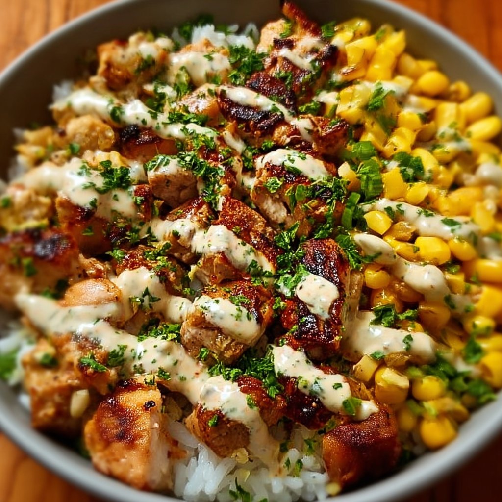Street Corn Chicken Rice Bowl