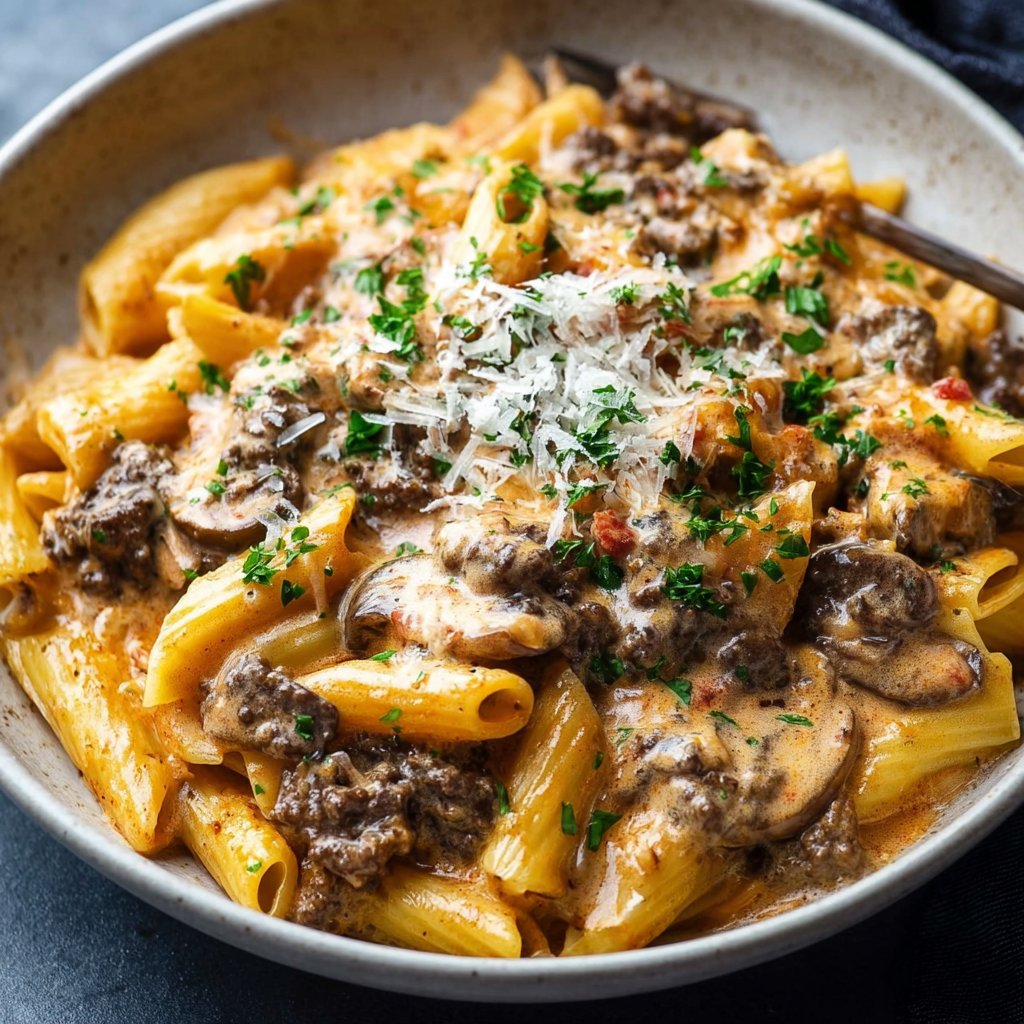 High Protein Creamy Beef Pasta Recipe for Quick Weeknight Dinners