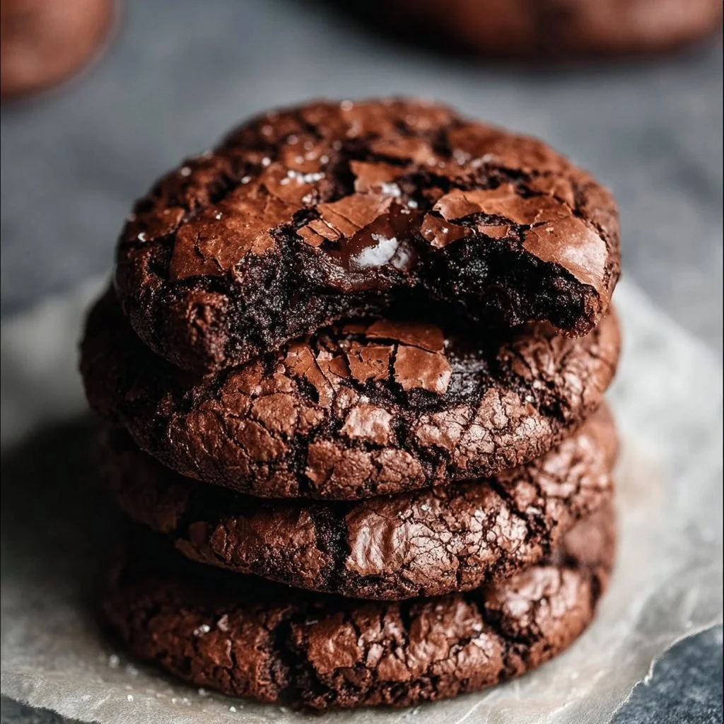 Thick and fudgy chocolate cookies, freshly baked and deliciously rich.
