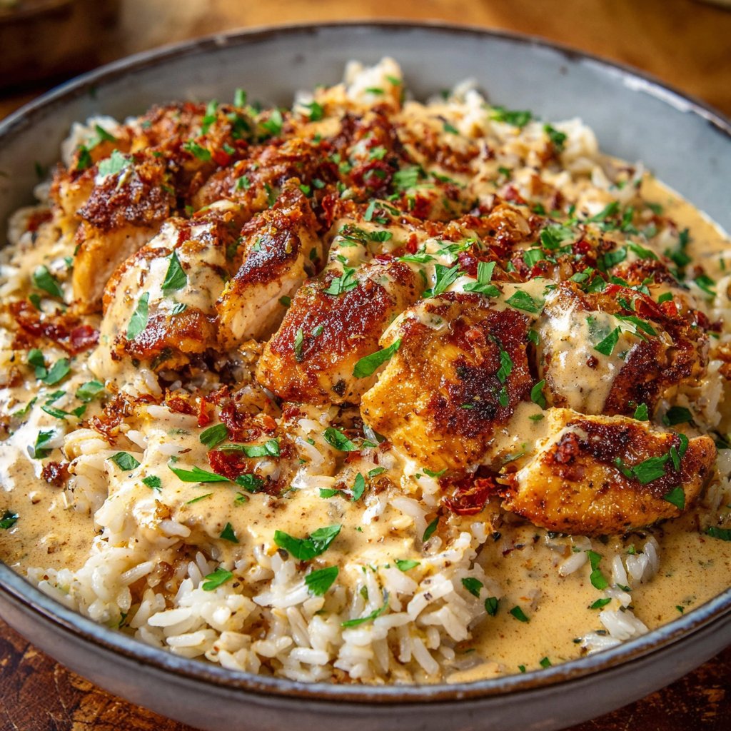 Creamy Cajun Chicken and Rice Bowls