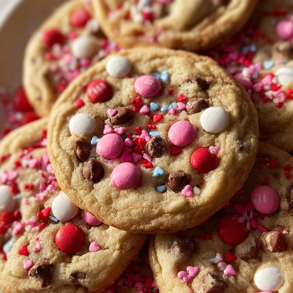 Valentine's Day M&M Cookies