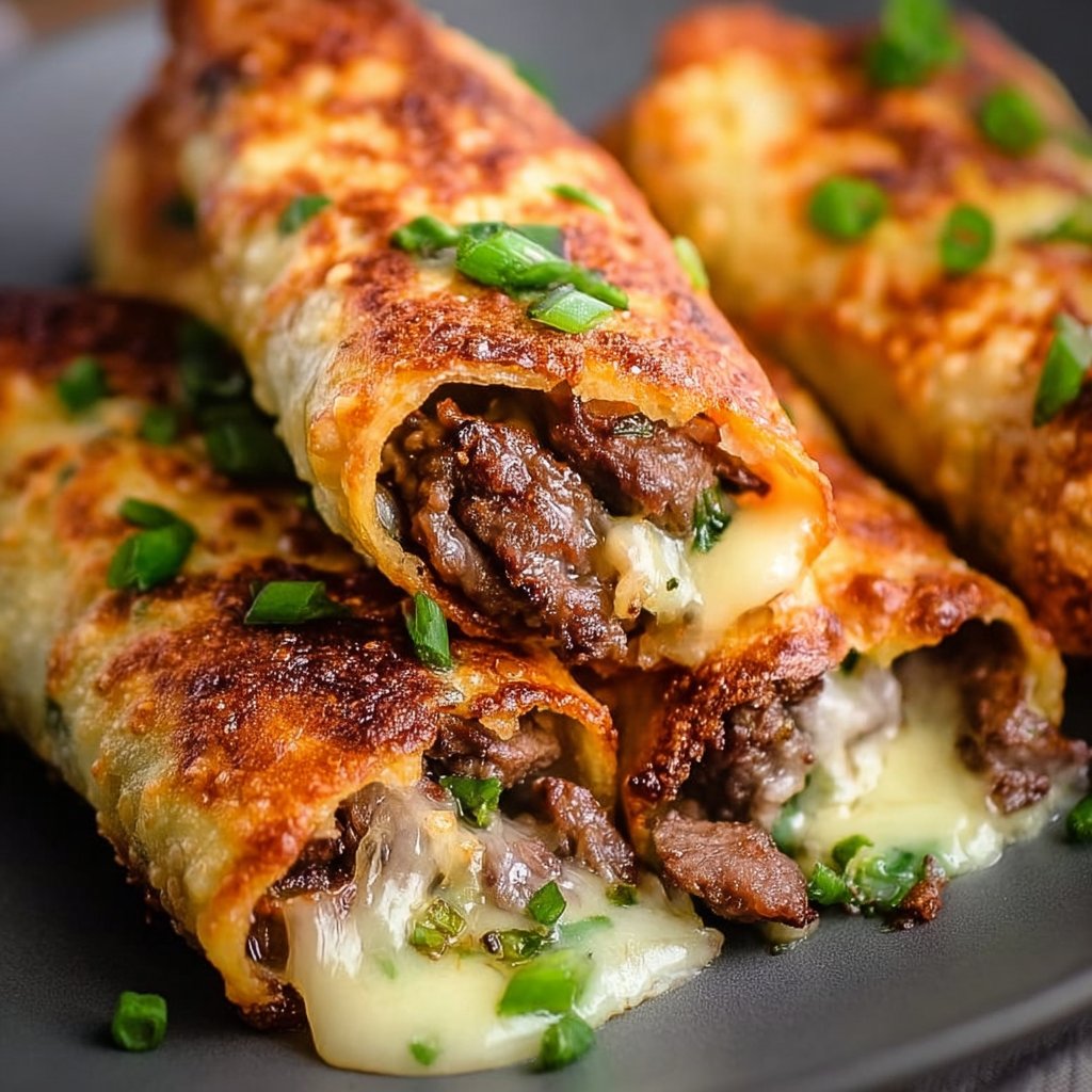 Keto Philly Cheesesteak Rolls