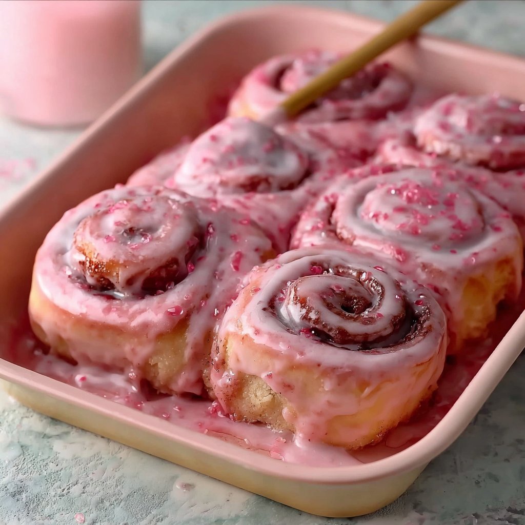 Pink Velvet Cinnamon Rolls
