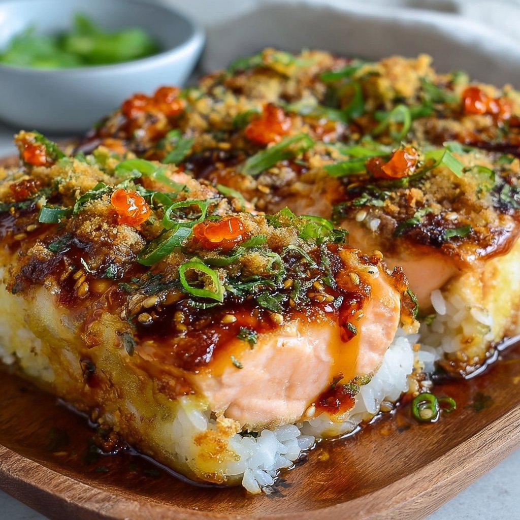 Spicy Salmon Sushi Bake Recipe