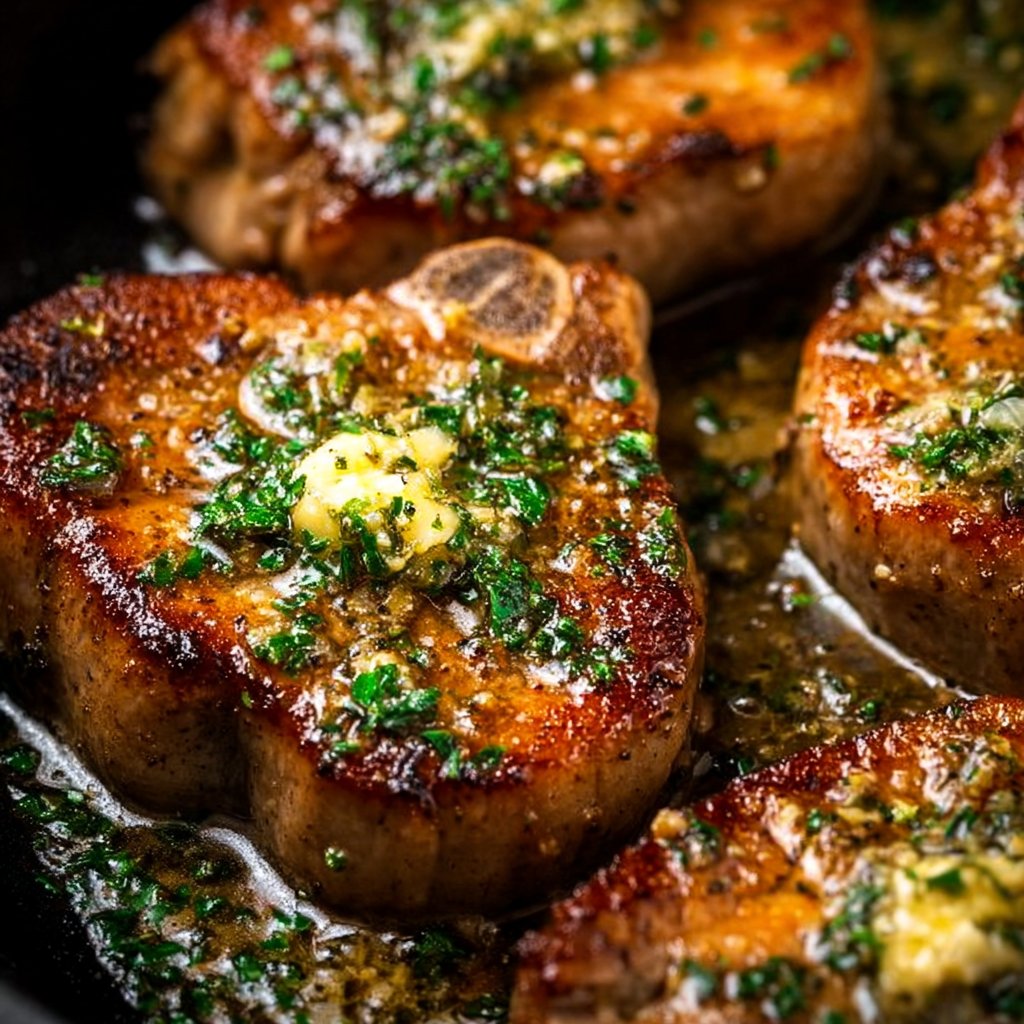 Garlic Butter Pan-Seared Pork Chops
