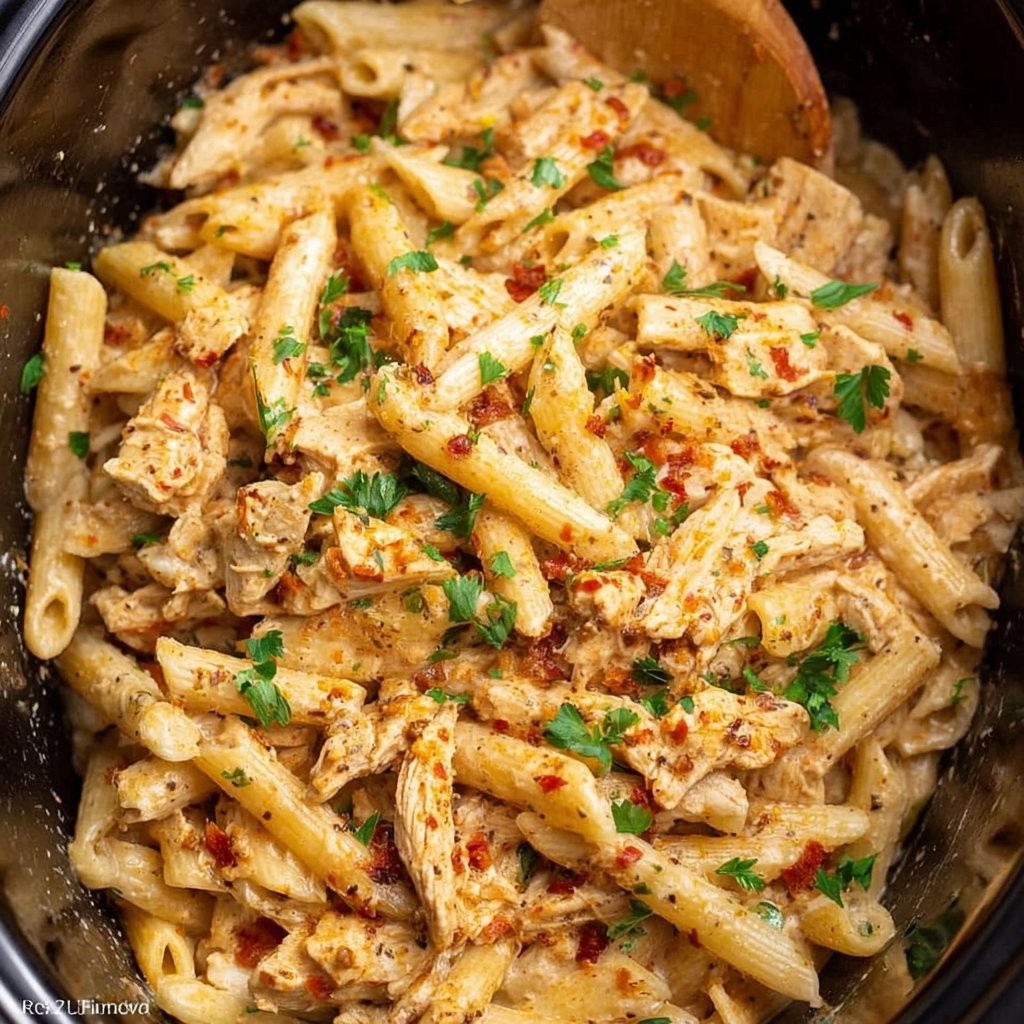 Crock Pot Cajun Chicken Pasta