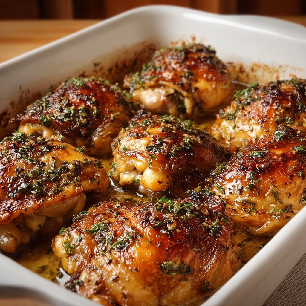 Easy Baked Chicken Thighs