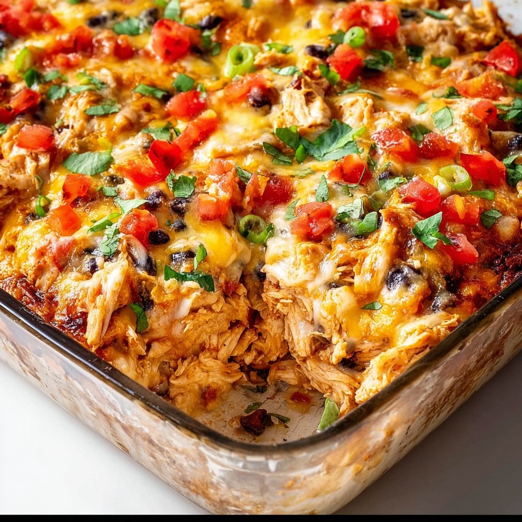 Easy Chicken Burrito Casserole