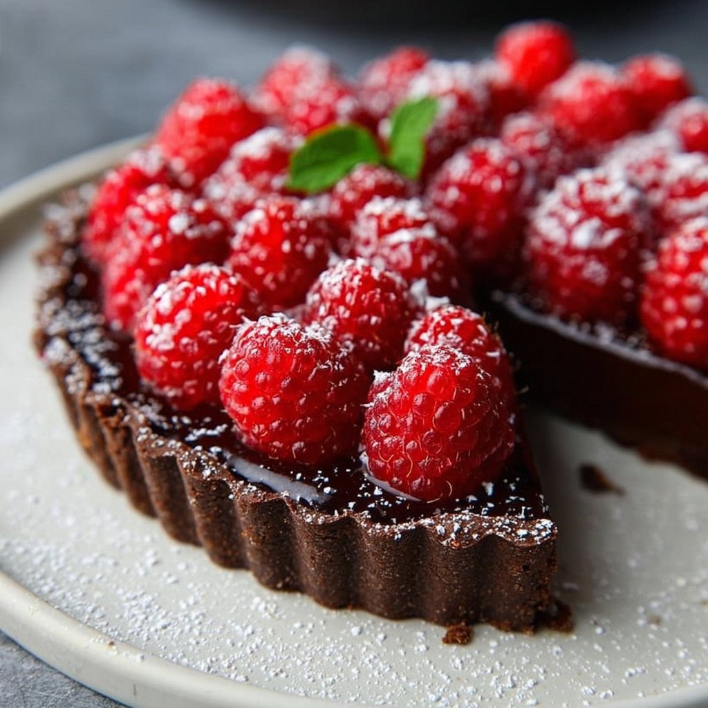 Easy Chocolate Raspberry Tart