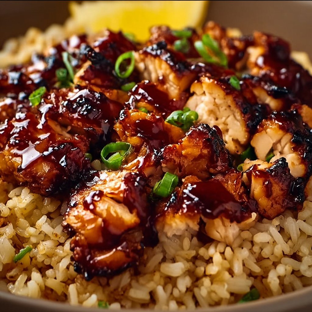 Honey BBQ Chicken Rice