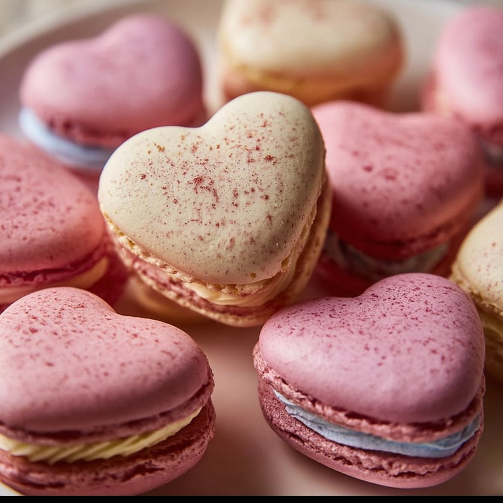 Heart-Shaped Macarons