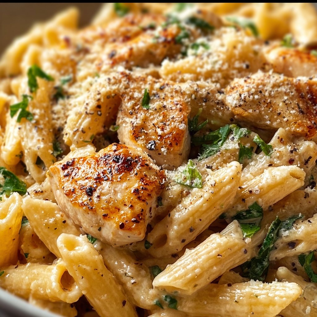 Creamy Garlic Parmesan Chicken Pasta