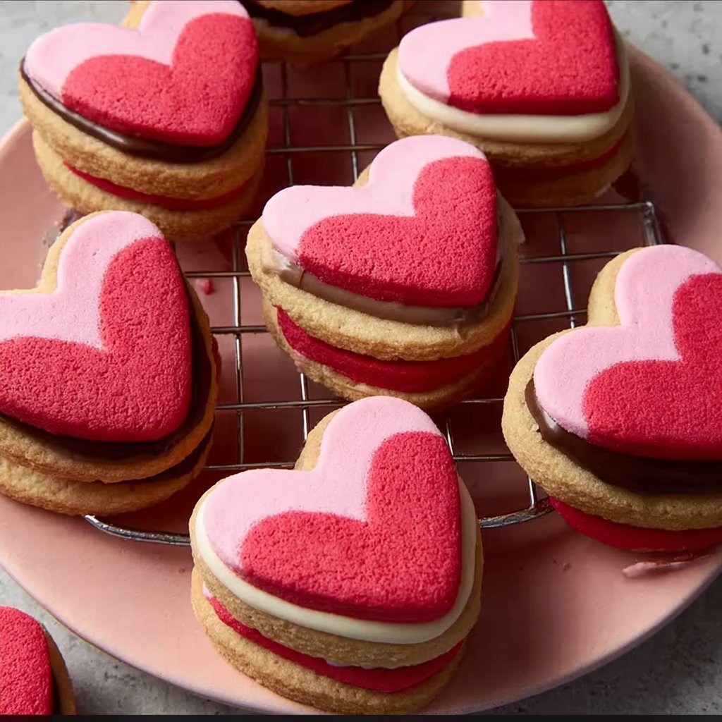 Valentine's Day Sandwich Cookies