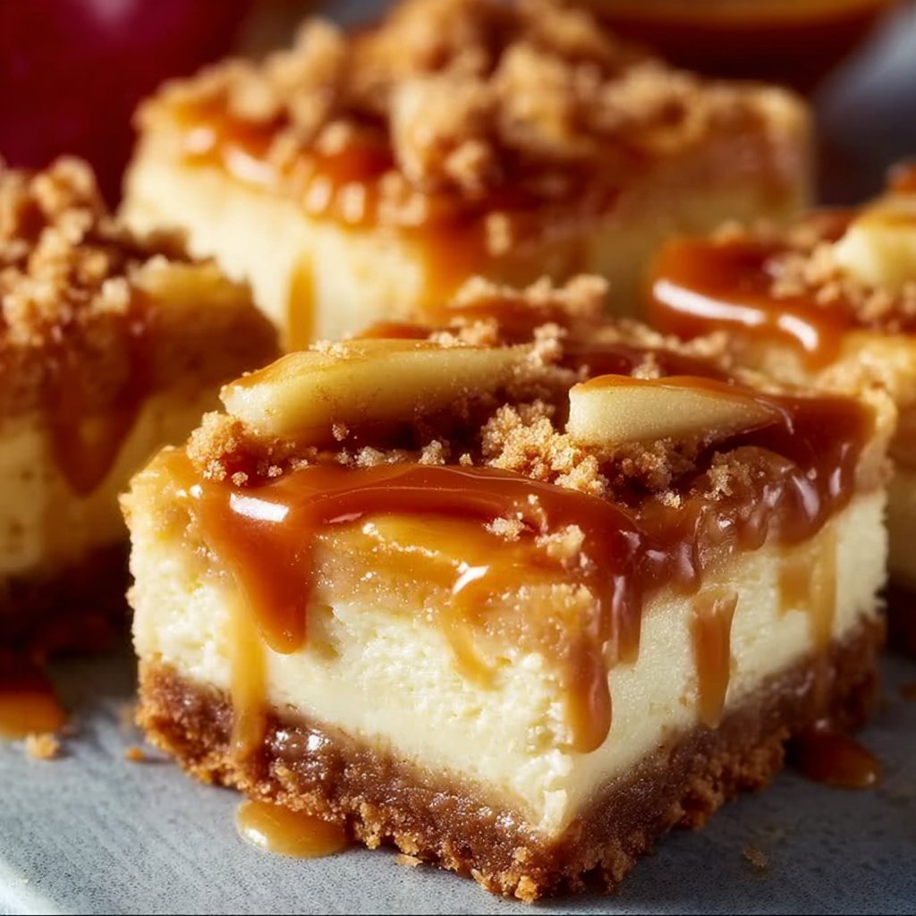 Caramel Apple Cheesecake Bars