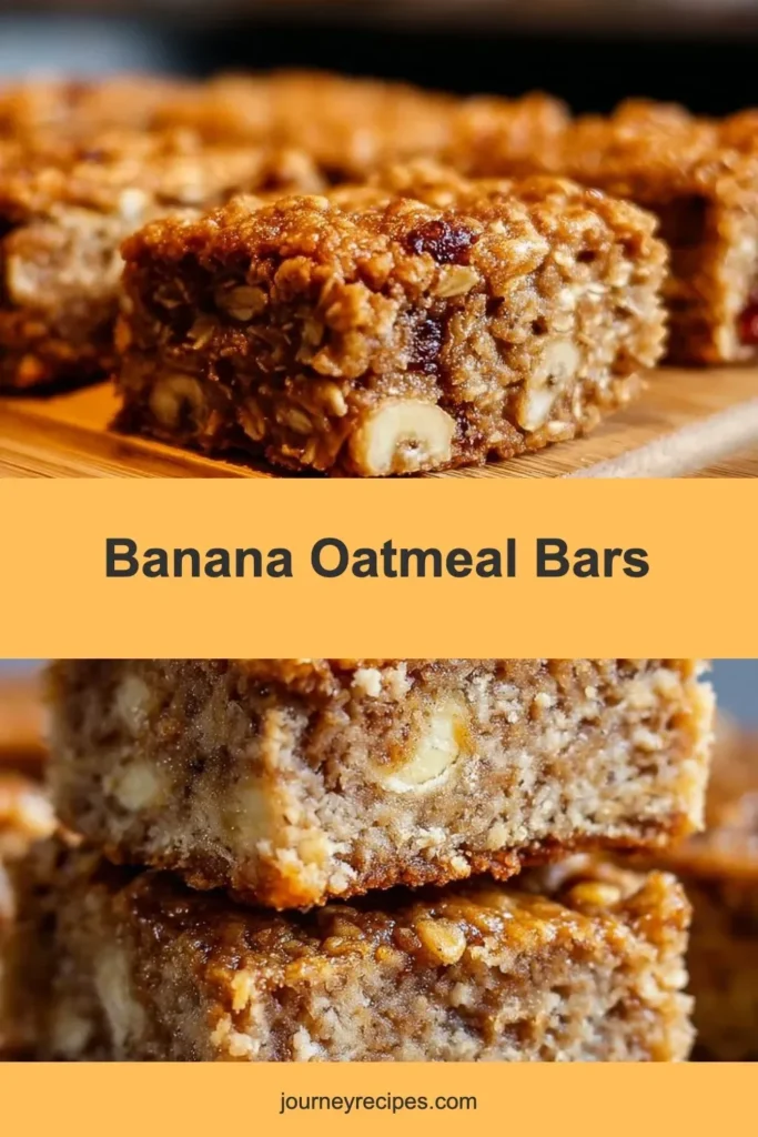 Homemade Banana Oatmeal Bars on a wooden table, delicious and healthy snack.