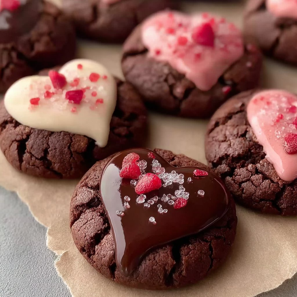 Valentine Ganache Cookies