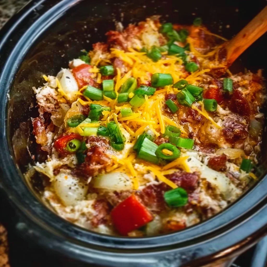 Family enjoying cheap 5 ingredient Crockpot dinners together at a table.