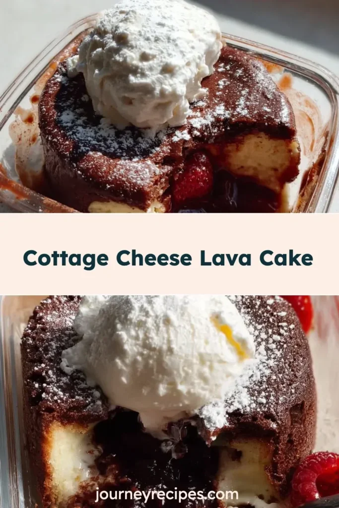 Delicious Cottage Cheese Lava Cake with gooey chocolate center